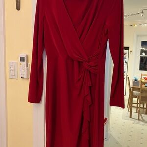 Ralph Lauren Red Long Sleeve Dress